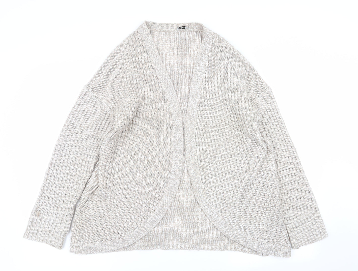 Womens UK Size 12 Pep and co Beige Cardigan Jumper