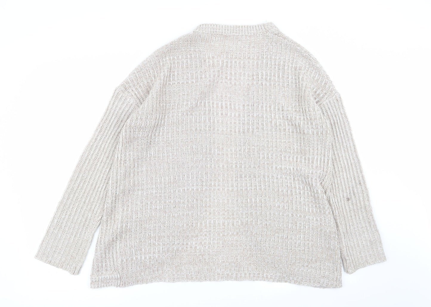 Womens UK Size 12 Pep and co Beige Cardigan Jumper