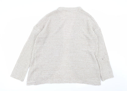 Womens UK Size 12 Pep and co Beige Cardigan Jumper
