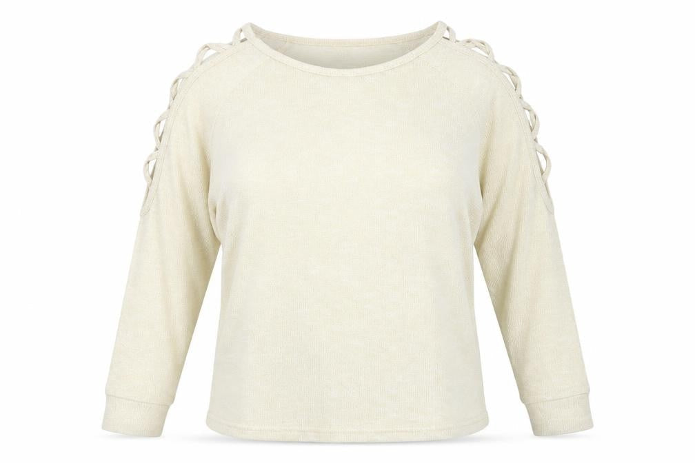 Womens UK Size 10 Avon Ivory Basic T-Shirt