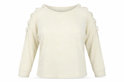 Womens UK Size 10 Avon Ivory Basic T-Shirt