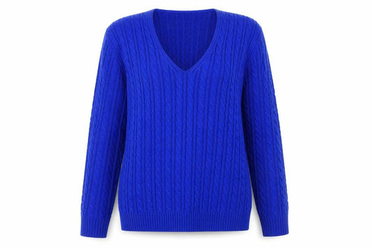 Womens UK Size M Pulse Blue Pullover Jumper