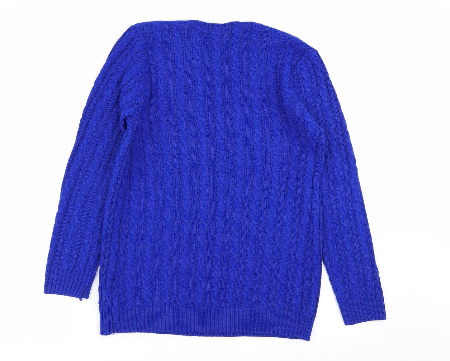 Womens UK Size M Pulse Blue Pullover Jumper