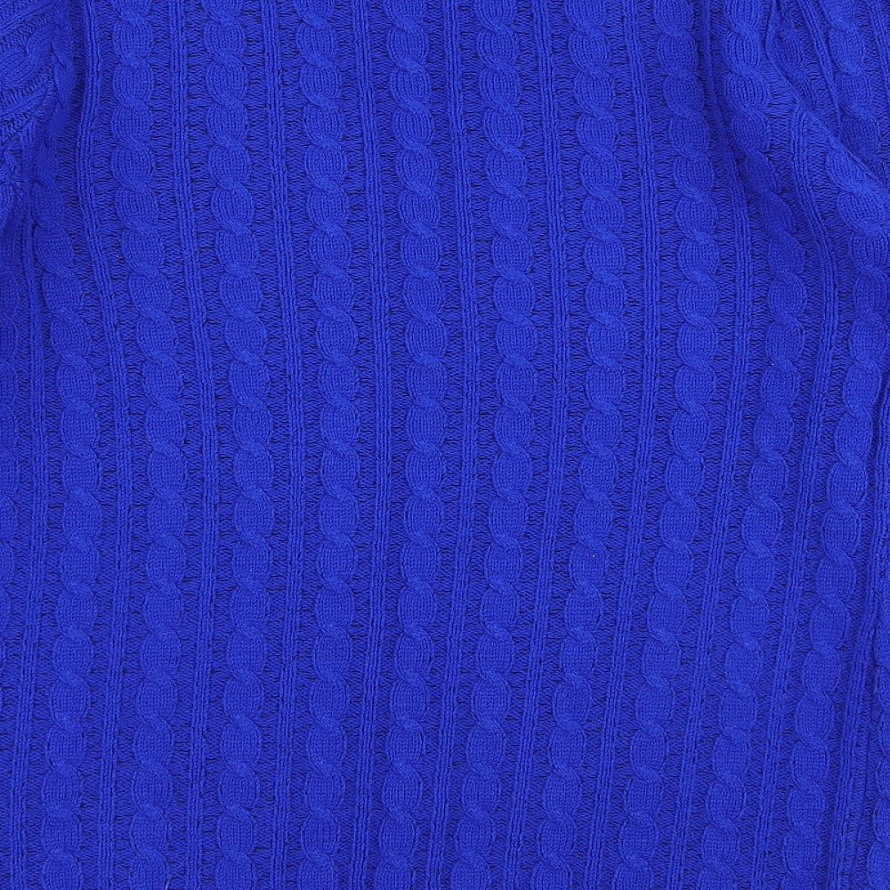 Womens UK Size M Pulse Blue Pullover Jumper