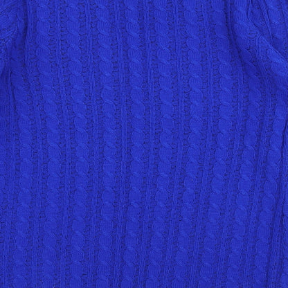 Womens UK Size M Pulse Blue Pullover Jumper