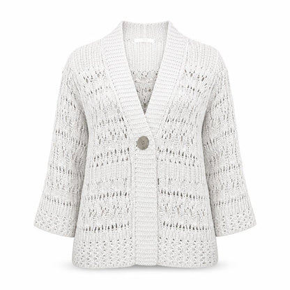 Womens UK Size 8 M&S Grey Cardigan Jumper