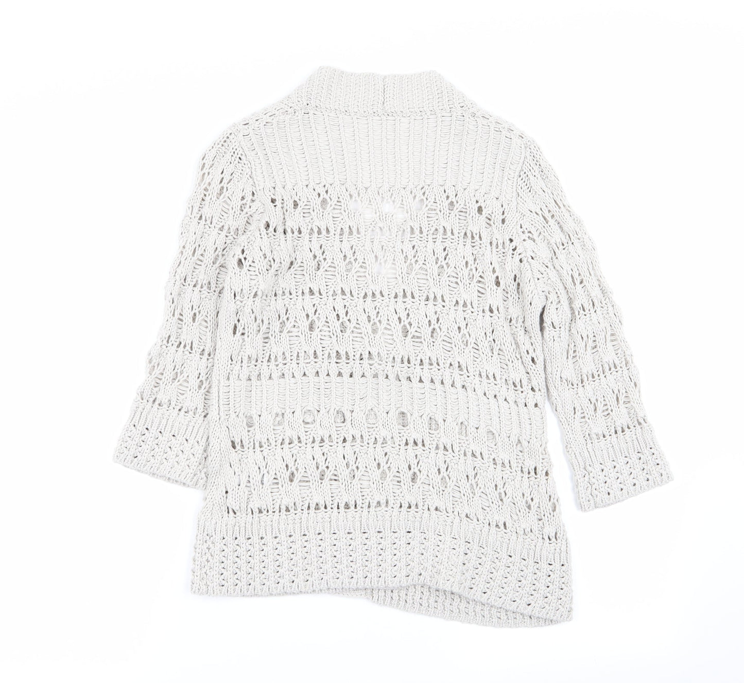Womens UK Size 8 M&S Grey Cardigan Jumper