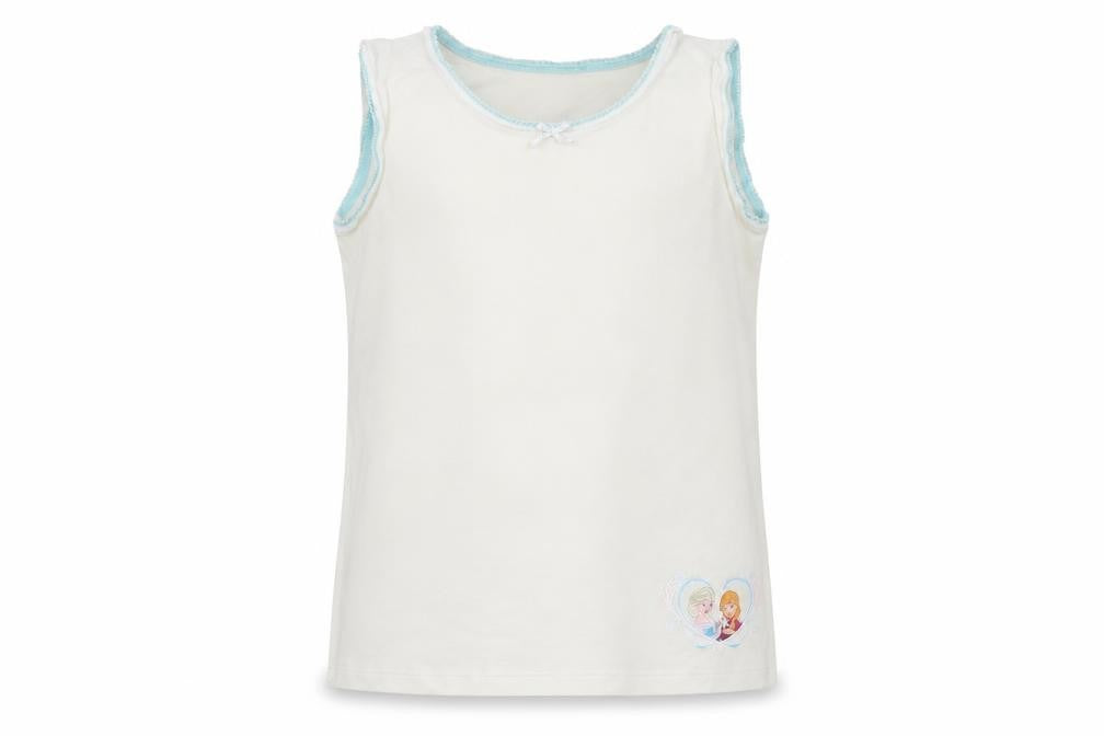 M&S Girls White   Basic Tank Size 6-7 Years