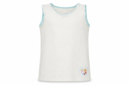 M&S Girls White   Basic Tank Size 6-7 Years