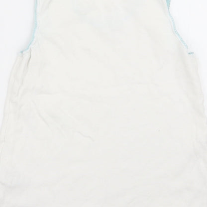 M&S Girls White   Basic Tank Size 6-7 Years