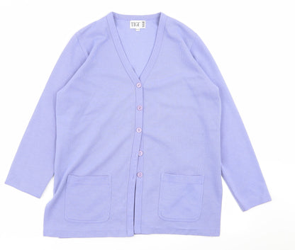 Womens UK Size 10 tigi Blue Cardigan Jumper