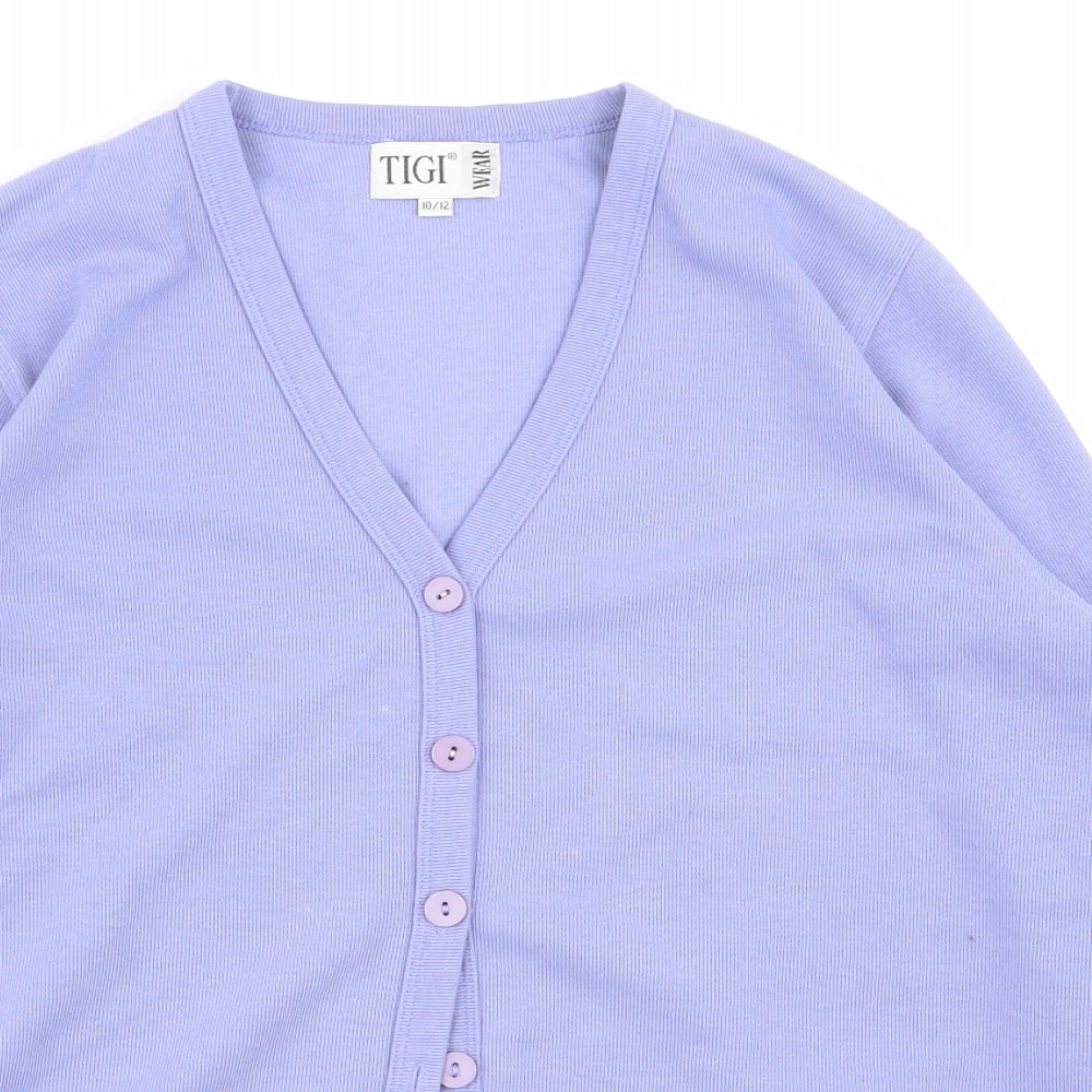 Womens UK Size 10 tigi Blue Cardigan Jumper