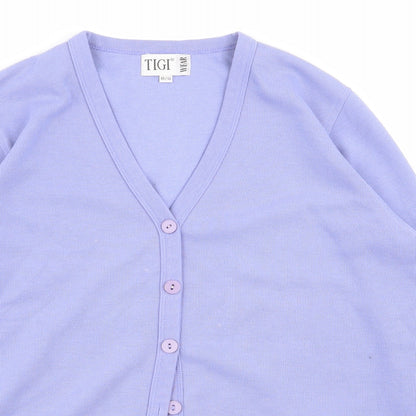 Womens UK Size 10 tigi Blue Cardigan Jumper