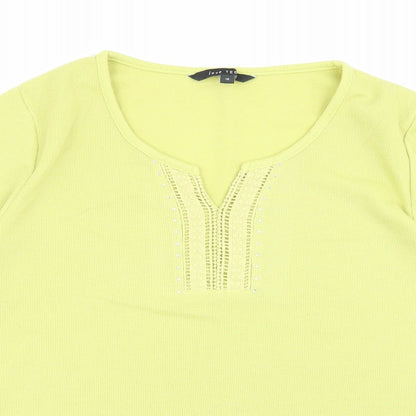 Womens UK Size 18 love tees Green Basic T-Shirt