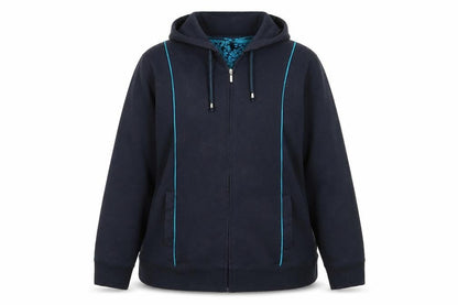 Bonmarché Womens Blue Full Zip Jumper Size XL