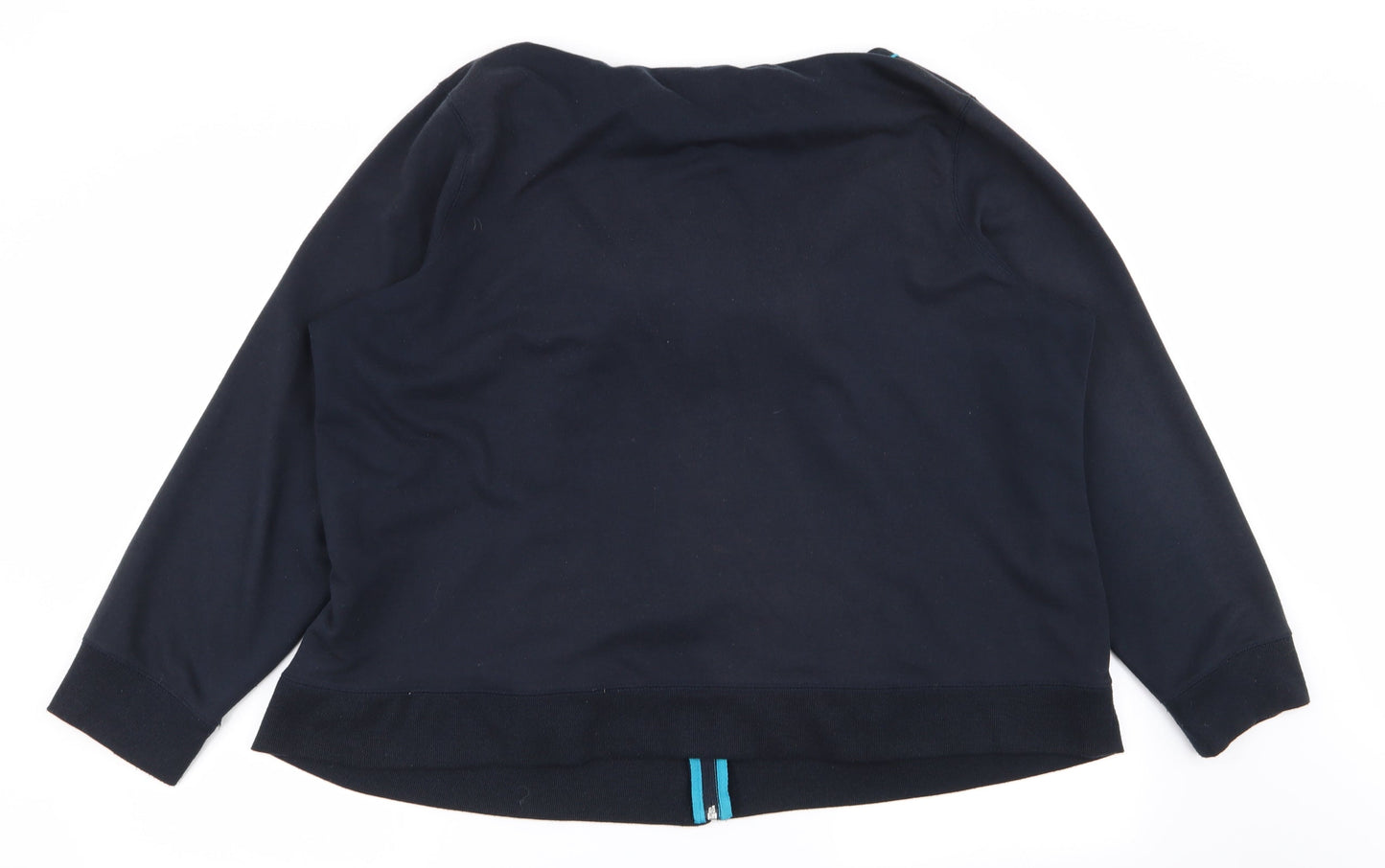 Womens UK Size XL BM Blue Full Zip Jumper