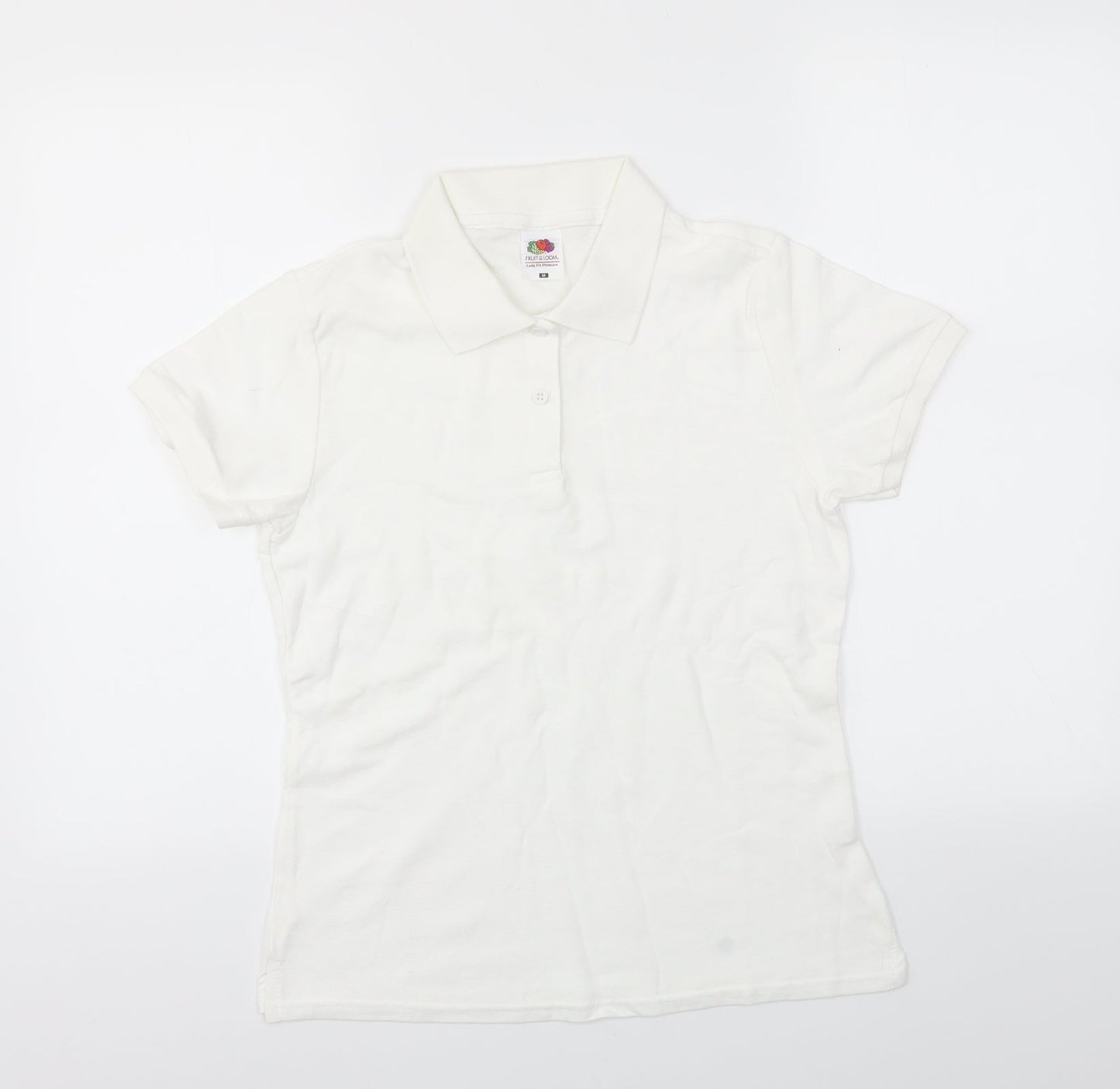 Fruit of the Loom Girls White   Basic T-Shirt Size M
