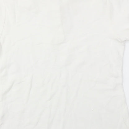 Fruit of the Loom Girls White   Basic T-Shirt Size M