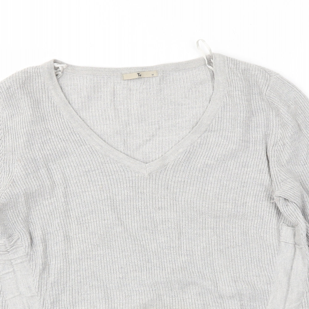 TU Womens Grey   Pullover Jumper Size 14