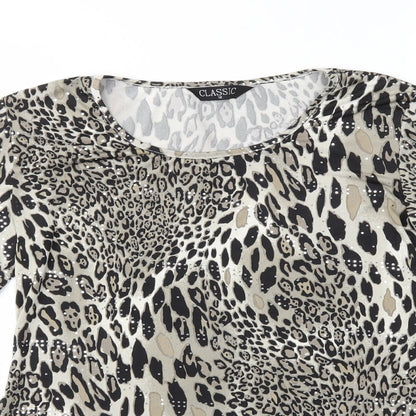 Womens UK Size 12 Classic Multicoloured Basic T-Shirt