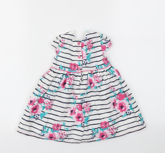 George Girls Multicoloured Striped  Fit & Flare  Size 6-9 Months