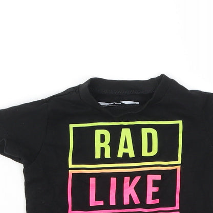NEXT Girls Black   Basic T-Shirt Size 6-9 Months
