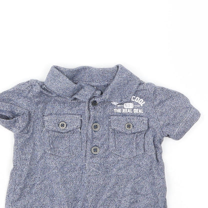 F&F Boys Blue   Babygrow One-Piece Size 0-3 Months