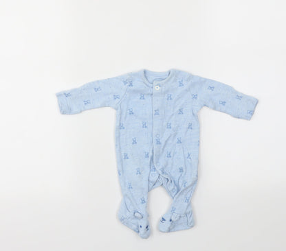 M Boys Blue Geometric  Babygrow One-Piece Size Newborn