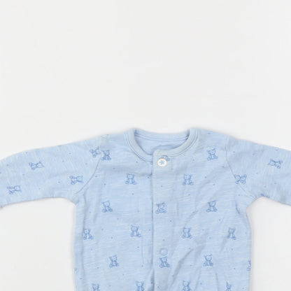 M Boys Blue Geometric  Babygrow One-Piece Size Newborn