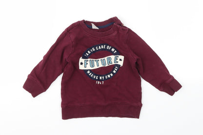 H&M Boys Purple   Pullover Jumper Size 12-18 Months