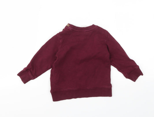 H&M Boys Purple   Pullover Jumper Size 12-18 Months