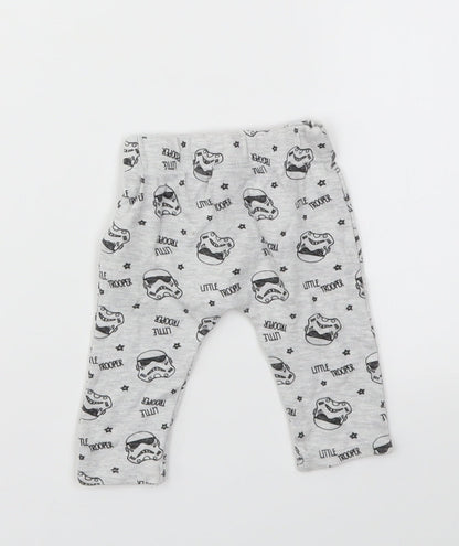 Star Wars Boys Grey Geometric  Capri Leggings Size 0-3 Months