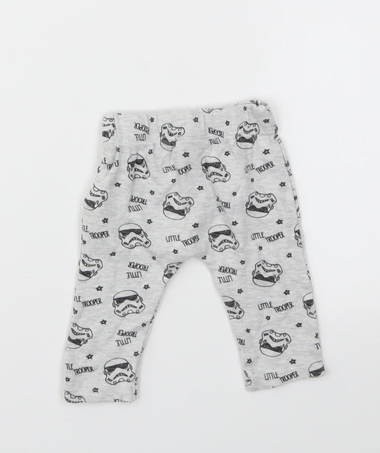 Star Wars Boys Grey Geometric  Capri Leggings Size 0-3 Months