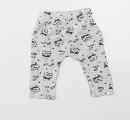 Star Wars Boys Grey Geometric  Capri Leggings Size 0-3 Months