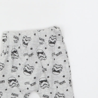 Star Wars Boys Grey Geometric  Capri Leggings Size 0-3 Months