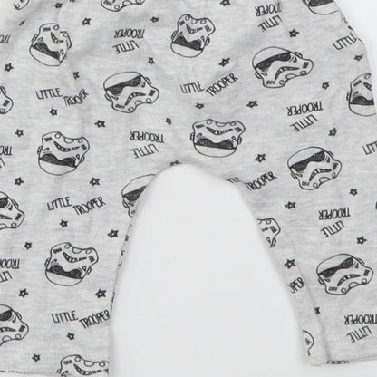 Star Wars Boys Grey Geometric  Capri Leggings Size 0-3 Months