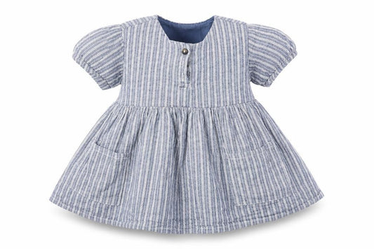 H&M Girls Blue Striped  Fit & Flare  Size 6-9 Months