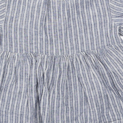 H&M Girls Blue Striped  Fit & Flare  Size 6-9 Months