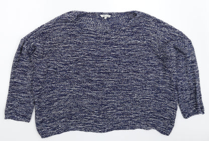 Peacocks Womens Blue  Knit Pullover Jumper Size XL  - Oversized