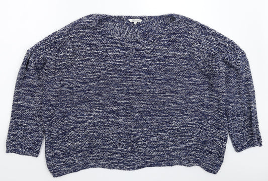 Peacocks Womens Blue  Knit Pullover Jumper Size XL  - Oversized