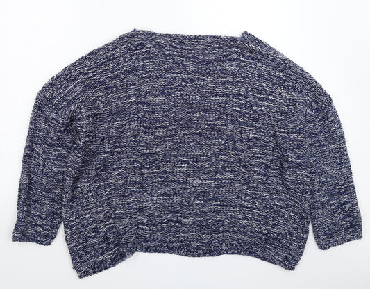Peacocks Womens Blue  Knit Pullover Jumper Size XL  - Oversized