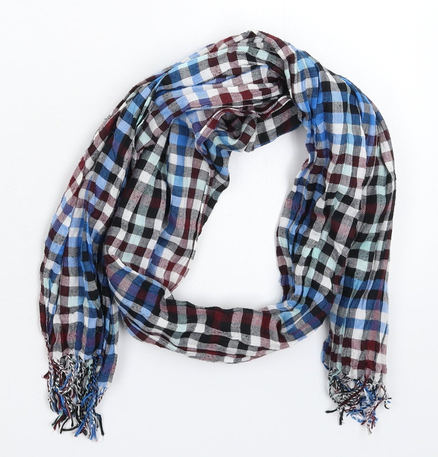 H&M Womens Multicoloured Check Knit  Scarf