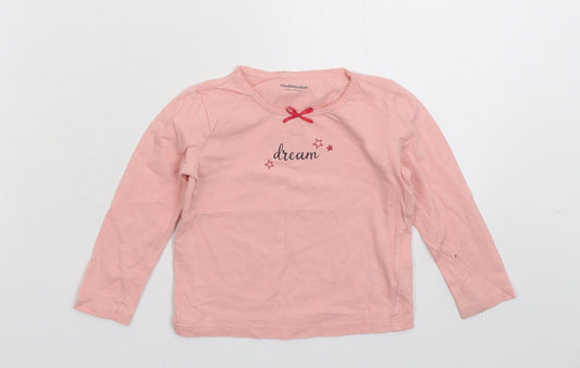 Vertbaudet Girls Pink   Basic T-Shirt Size 3 Years
