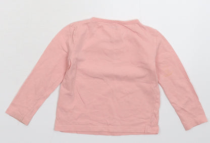 Vertbaudet Girls Pink   Basic T-Shirt Size 3 Years