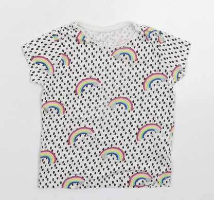 Primark Girls White   Basic T-Shirt Size 2-3 Years