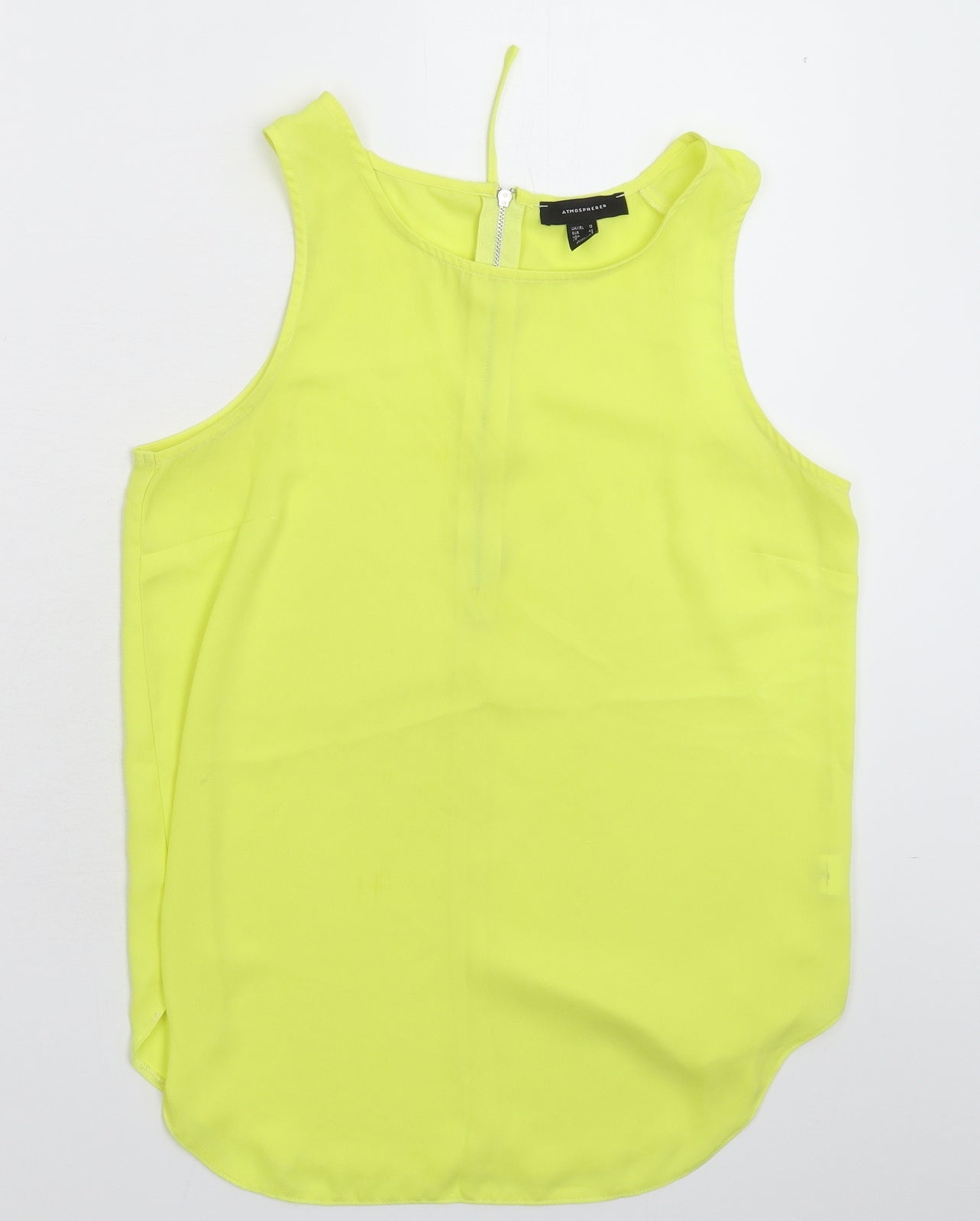 Atmosphere Womens Yellow  Satin Basic Tank Size 12