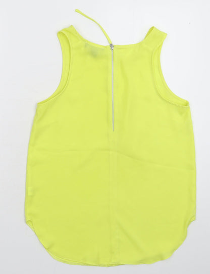 Atmosphere Womens Yellow  Satin Basic Tank Size 12