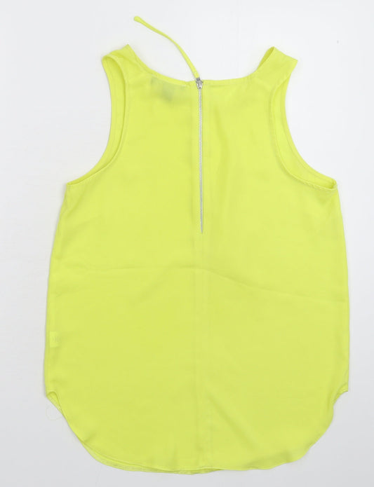 Atmosphere Womens Yellow  Satin Basic Tank Size 12
