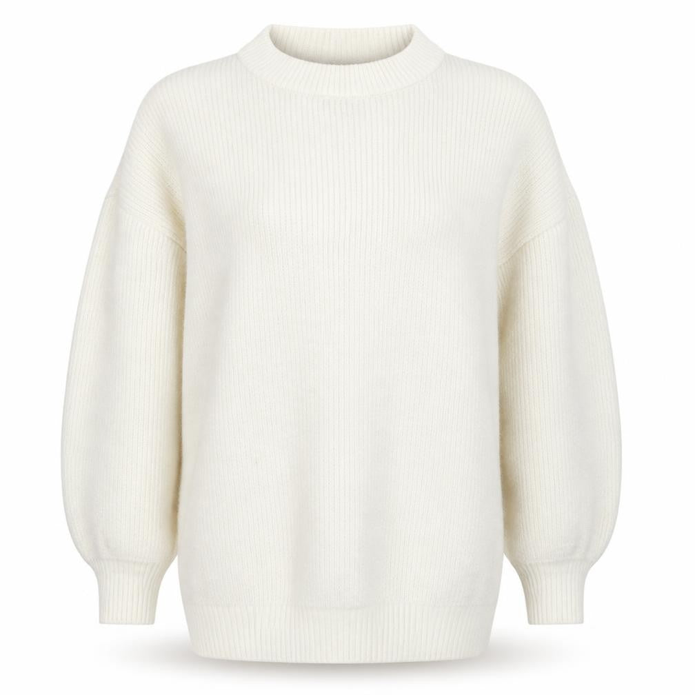 Womens UK Size L Divided White Pullover Jumper