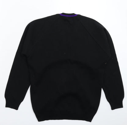Swi Womens Black  Knit Pullover Jumper Size XS
